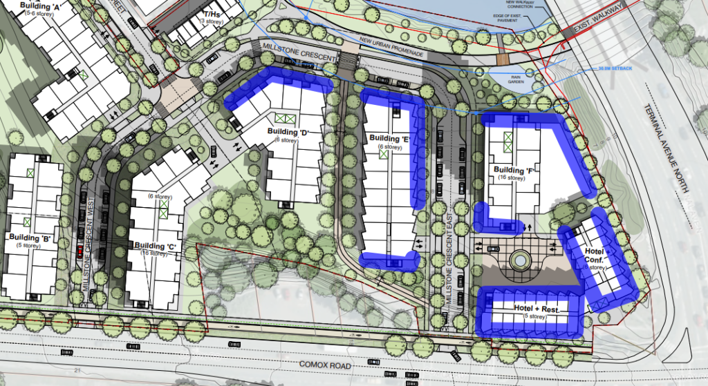 Illustration of potential ground-level active frontage